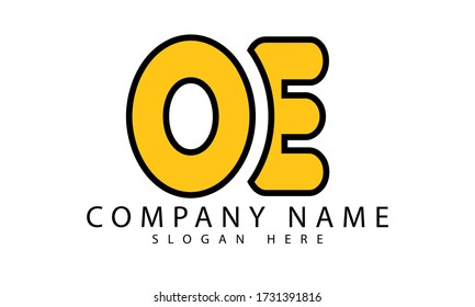 OE initial based letter icon logo.creative logo design illustration.