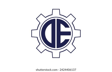 OE Initial Letter Mechanische Kreis Logo Design Vektor-Vorlage. Industrie, Engineering, Service, Wortmarke, Buchstabenmarke, Monogramm, Bau, Unternehmen, Unternehmen, Unternehmen, Gewerbe, Geometrisch