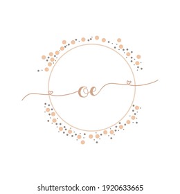 OE Erstmalige Monogramm-Handschrift, Luxusgrafik