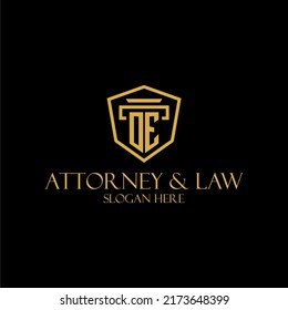 OE initial monogram for lawfirm logo ideas with creative polygon style design