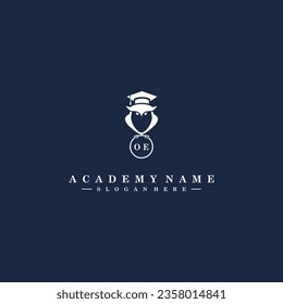 OE Initials Academy Logo Vector Art Icons and Graphics