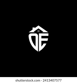OE initials premium shield logo monogram with home designs modern templates