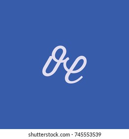 OE  Letter creative square background