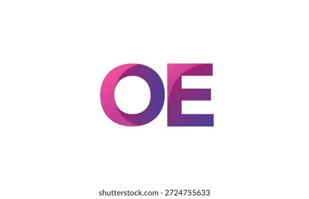 OE-Buchstabe Farbverlauf-Monogramm-Logo für modernes Business-Branding
