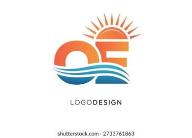 Logo-Monogramm Sun Wave Modernes Branding-Design