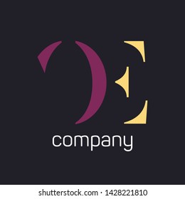 OE logo design. monogram logo. Company logo. Letters O and E.