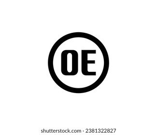 OE Logo-Design, Vektorgrafik-Vorlage