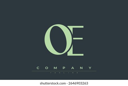 OE Modern Initials Logo Design. Branding logo with stylized initials showcasing bold design and modern aesthetic. Ideal for professional business branding or creative projects focusing on minimalistic
