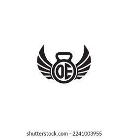 OE simple fitness gym concept in high quality professional design that will print well across any print media