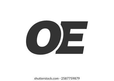 OE Techno Editable Font Logo For Corporate Branding. Bold, Futuristic Design With Unique Typographic Ideas. Minimal Custom Type And Dynamic Letter Variations For Promotion, Printing, And Book Titles