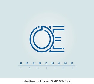 OE Technology Letter Logo Template. This tech letter logo is a graphic mark that uses letters to represent a technology company.