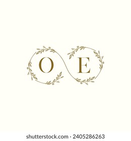 OE wedding infinity in elegant monogram with high quality professional design that will print well