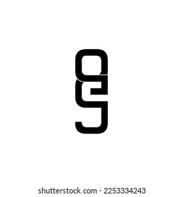 oej typography letter monogram logo design