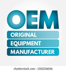 Oem Original Equipment Manufacturer Acronym Business Stock Vector ...