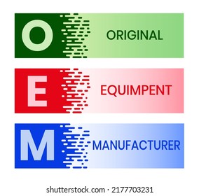 OEM Original Equipment Manufacturer, acronym concept