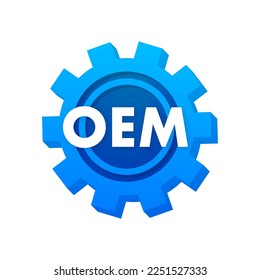 OEM - Original Equipment Manufacturer. Vector stock illustration.