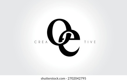 OEoe Elegant Serif Monogram Logo - Luxuriöses typografisches Lettermark für modernes Branding in Kleinbuchstaben
