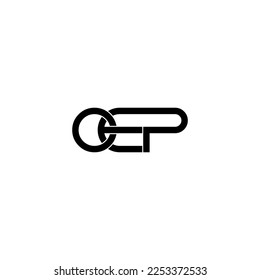 oep lettering initial monogram logo design