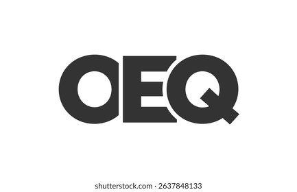OEQ logo design template with strong and modern bold text. Initial based vector logotype featuring simple and minimal typography. Trendy company identity ideal for businesses brand presence.
