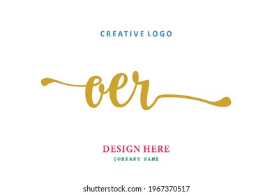 OER lettering logo is simple, easy to understand and authoritative