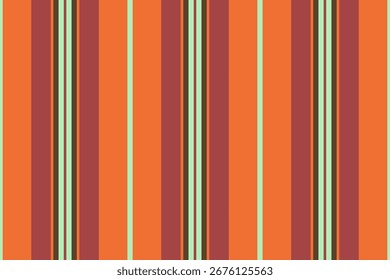 Linhas de vetor de tecido oertical, fundo de faixa de textura hispânica. Veb padrão sem costura têxtil vertical em laranja e paleta de cores claras.