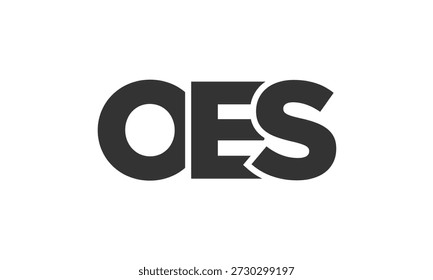 OES logo design template with strong and modern bold text. Initial based vector logotype featuring simple and minimal typography. Trendy company identity ideal for businesses brand presence.
