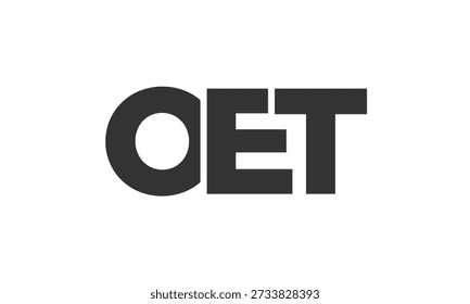 OET logo design template with strong and modern bold text. Initial based vector logotype featuring simple and minimal typography. Trendy company identity ideal for businesses brand presence.