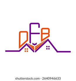 OFB Real State logo design, OFB simple and modern logo. OFB luxurious alphabet design  