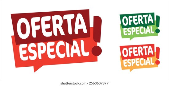 Oferta especial, Special offer in Ppanish and Portuguese language