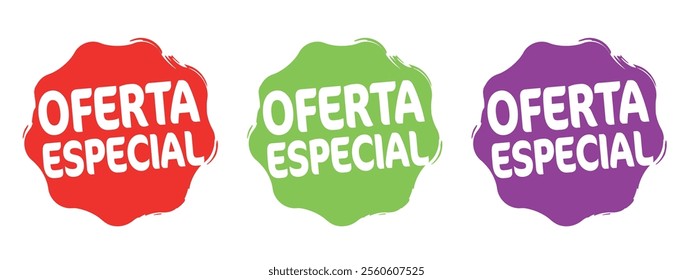 Oferta especial, Special offer in Ppanish and Portuguese language