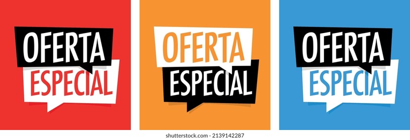 Oferta especial, Special offer in spanish language