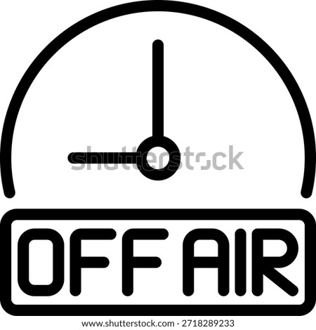 off air line icon illustration vector