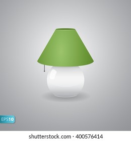 OFF bedside green  lamp icon with shadow 