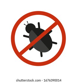 Off bug sign. Vector illustration. EPS 10