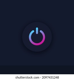 off button, dark vector design