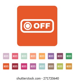 The off button icon. switch symbol. Flat Vector illustration.Set
