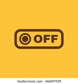The off button icon. Off switch symbol. Flat Vector illustration. Button