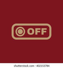 The off button icon. Off switch symbol. Flat Vector illustration. Button