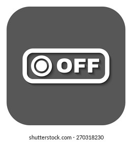 The off button icon. symbol. Flat Vector illustration. Button