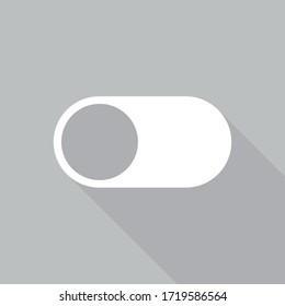Off button on gray background with long shadow