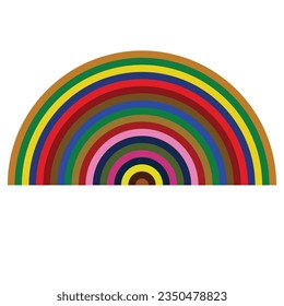off circle color. symbol vector illustration