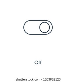 Off concept line icon. Linear Off concept outline symbol design. This simple element illustration can be used for web and mobile UI/UX.