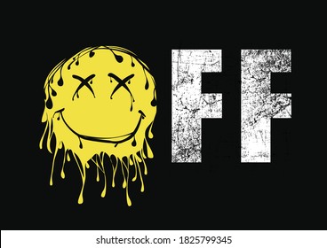 Dripping Paint On Face Images Stock Photos Vectors Shutterstock We will end up with a stylish looking, ink dripping smiley face. https www shutterstock com image vector off dripping emoji print design 1825799345