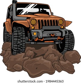 Off Extreme road car illustration