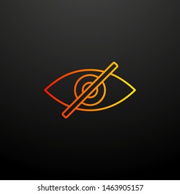 Off eye nolan icon. Elements of virus antivirus set. Simple icon for websites, web design, mobile app, info graphics