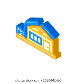 off grid cabin wooden isometric icon vector. off grid cabin wooden sign. isolated symbol illustration