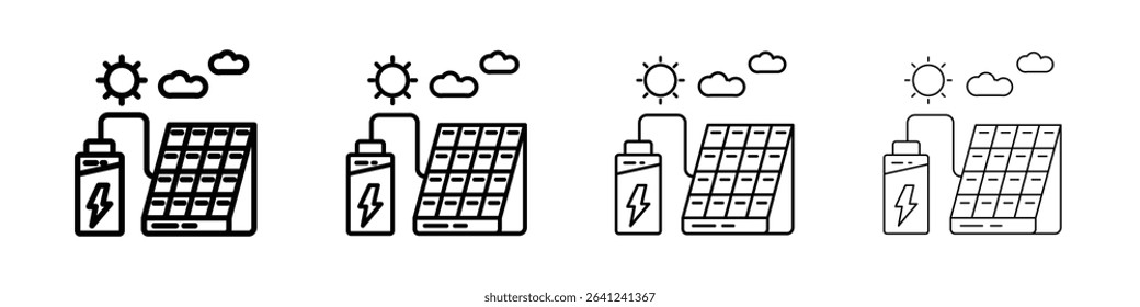 Off the Grid icon Outline sign symbol set