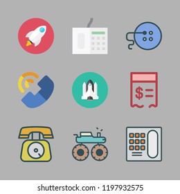 Off Icon Set. Vector Set About Monster Truck, Paid, Space Shuttle And Button Icons Set.