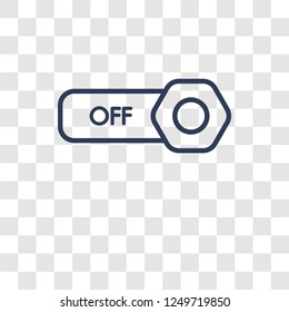 Off icon. Trendy Off logo concept on transparent background from User Interface and Web Navigation collection