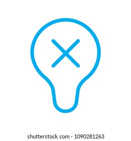 Off Lamp line vector icon. Symbol from set Icons for your interface. Isolated on white background